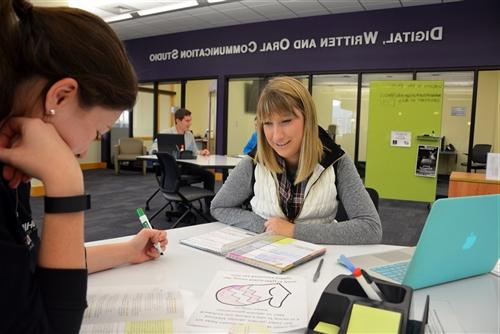 Mount students studying in the DWOC studio.